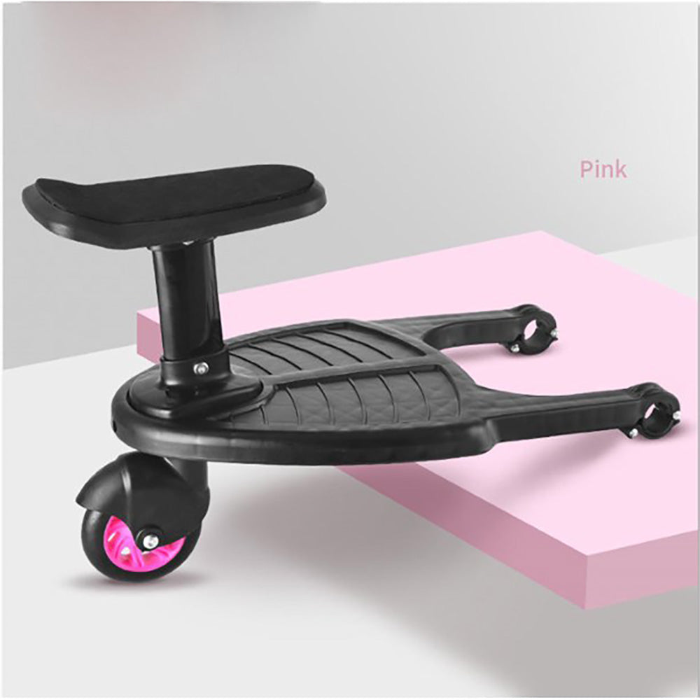 Stroller Step Buggy Board – Wheeled Stroller Step with Suspension & Universal Connector (Up to 25kg)