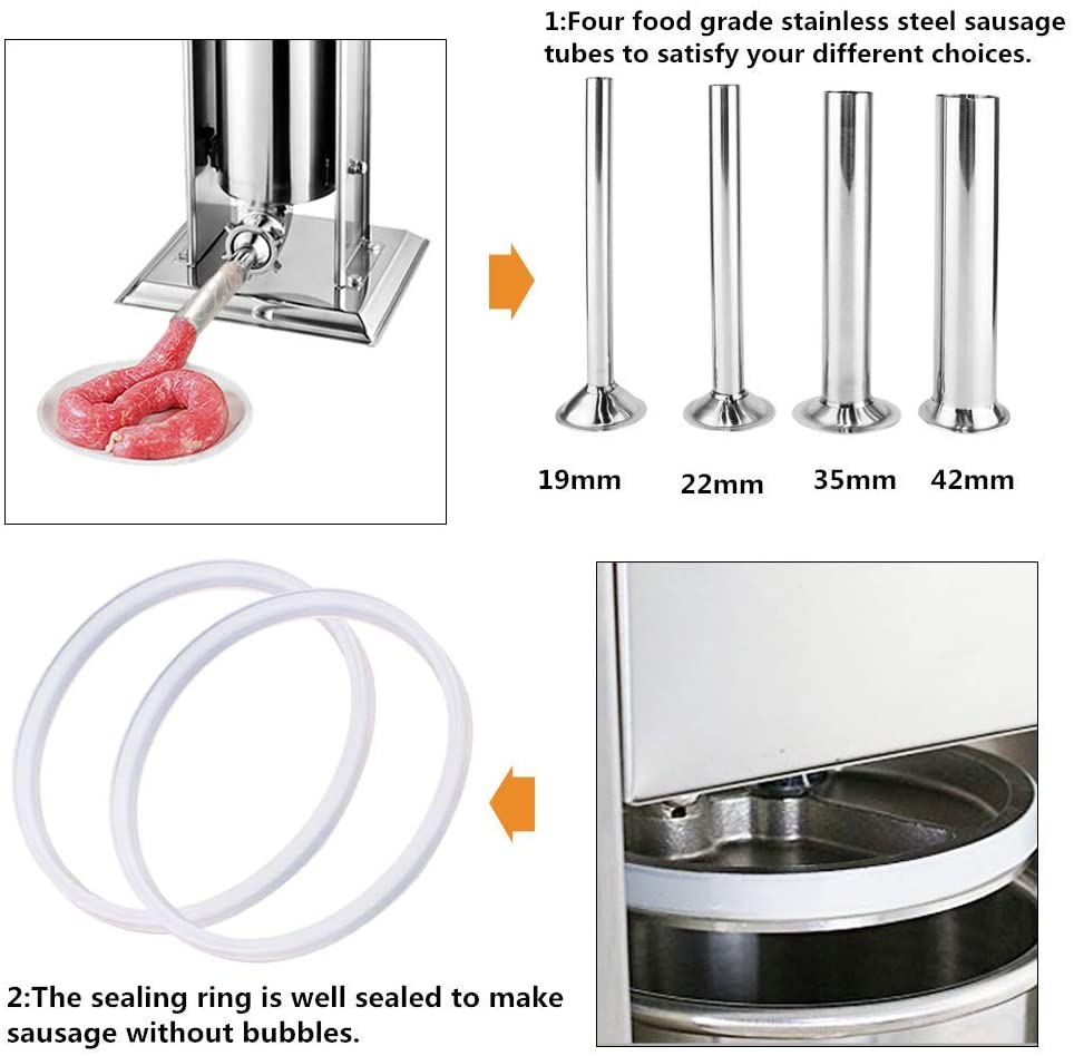 Sausage Maker 5L Stainless Steel – Vertical 2-Speed Sausage Maker