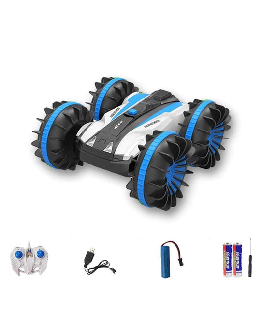 RC Racing Car – 2-in-1 Amphibious Stunt Car with 360° Rotation, Waterproof 4WD, Remote Control Toy for All Terrain