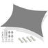 Shade Sail 5x5M Grey Sunshade Cloth Waterproof Sunscreen Awning Canopy