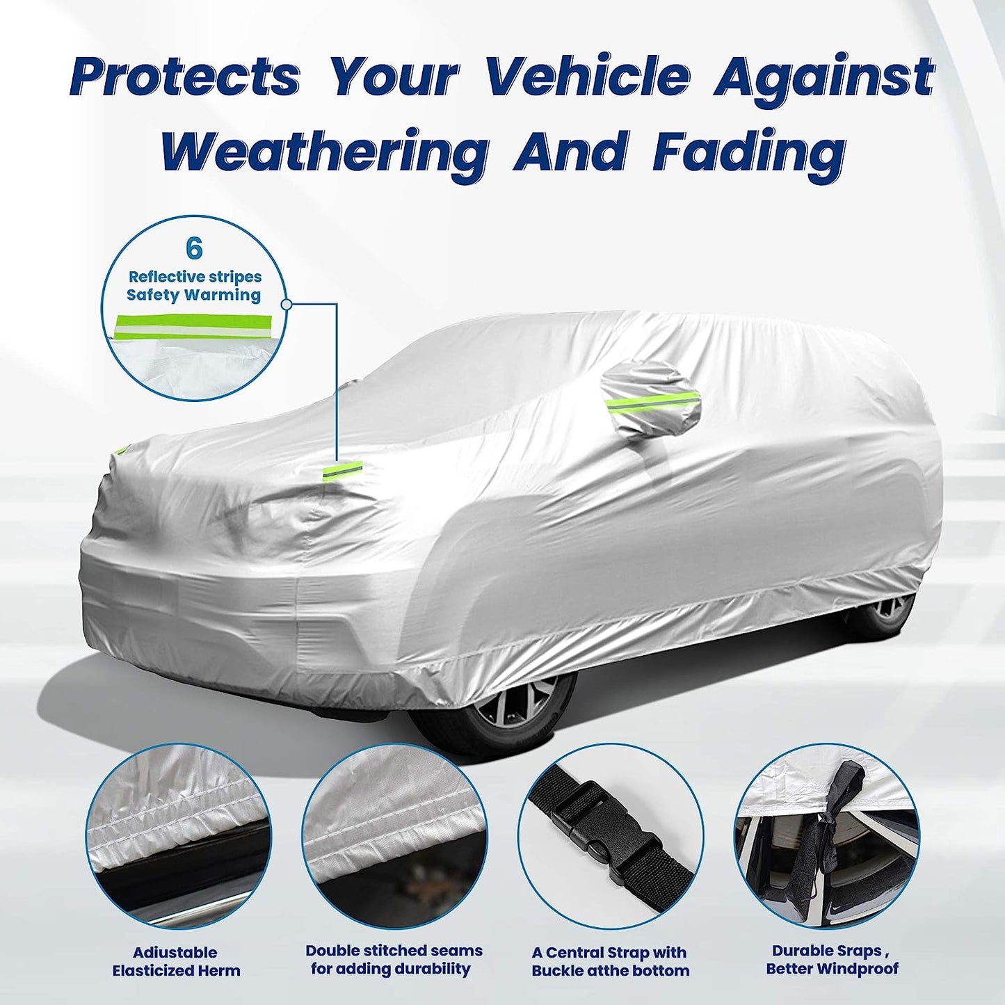 SUV Waterproof Car Cover – All-Weather Protection, UV, Snowproof, Scratch-Resistant, Universal Fit