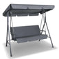 Outdoor Swing Chair Hammock Garden Canopy Bench 3 Seater - Grey