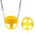 High Back Full Bucket Toddler Swing Seat with 1.8m Rope for Swing Set