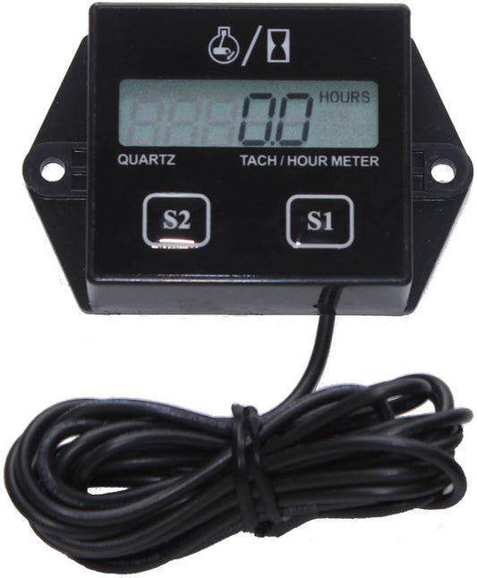 Digital Hour Meter Waterproof Tachometer for Chainsaw Marine ATV Motorcycle UTV Engine
