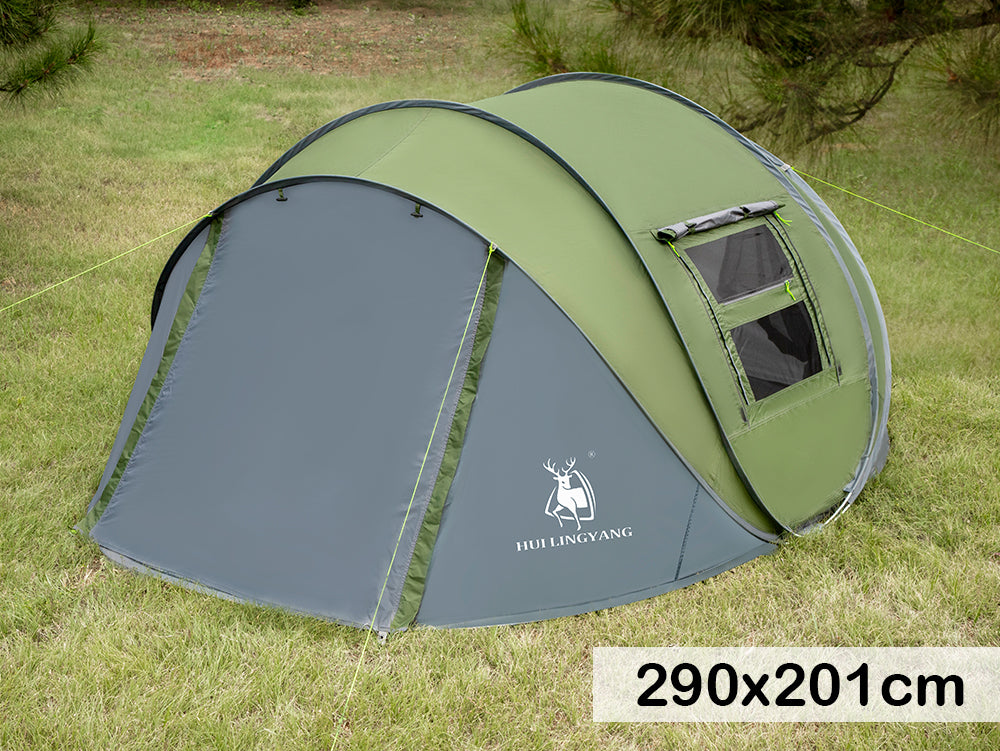 2-3 Person Pop Up Camping Tent Lightweight 2-3 Person Tent Green