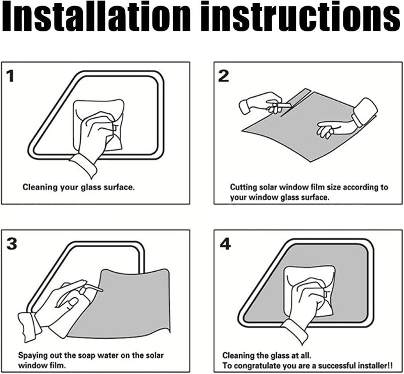 50cm x 3m Window Tint Film - Heat and UV Protection for Car & Home