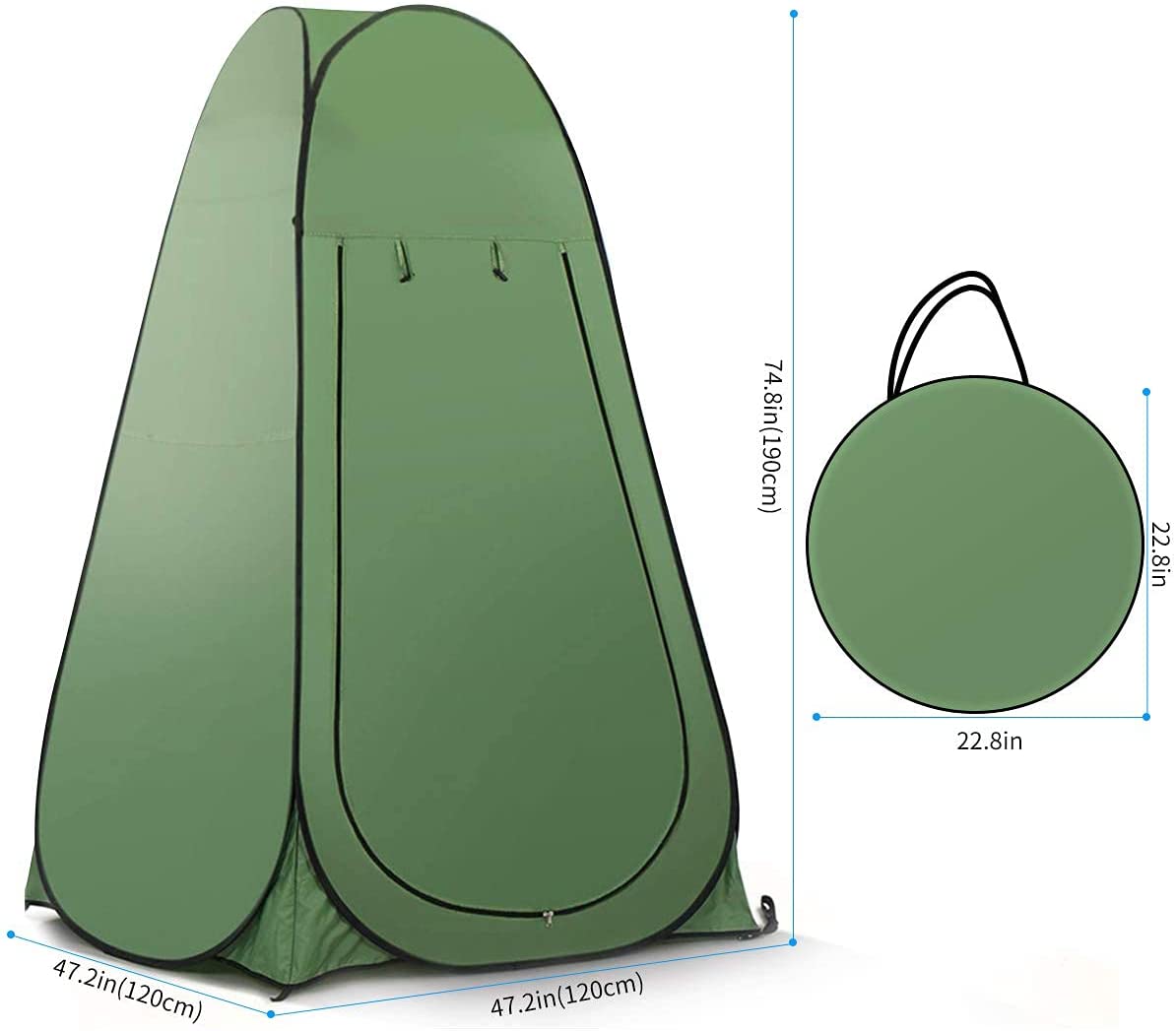Portable Pop Up Toilet Shower Tent for Camping, Privacy, and UV Protection