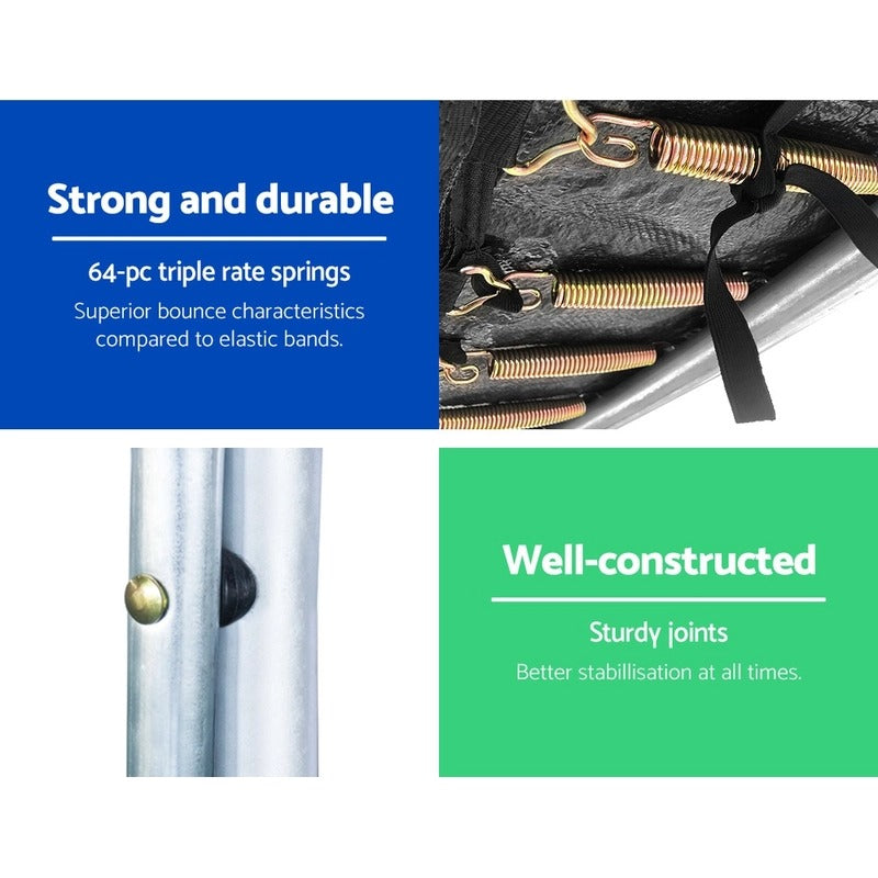 10FT Round Trampoline with Basketball Hoop – Outdoor Fun for Kids