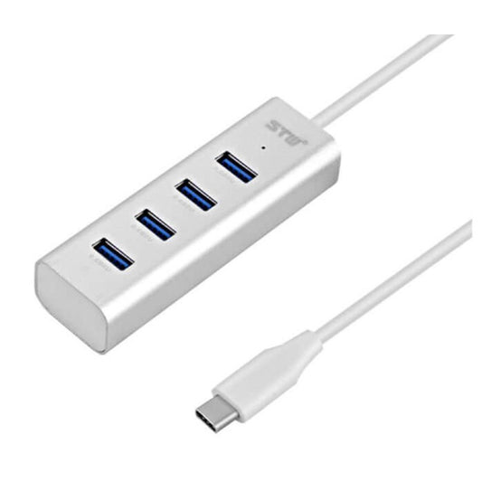 USB 3.0 Type C to 4-Port USB 3.0 Hub Splitter
