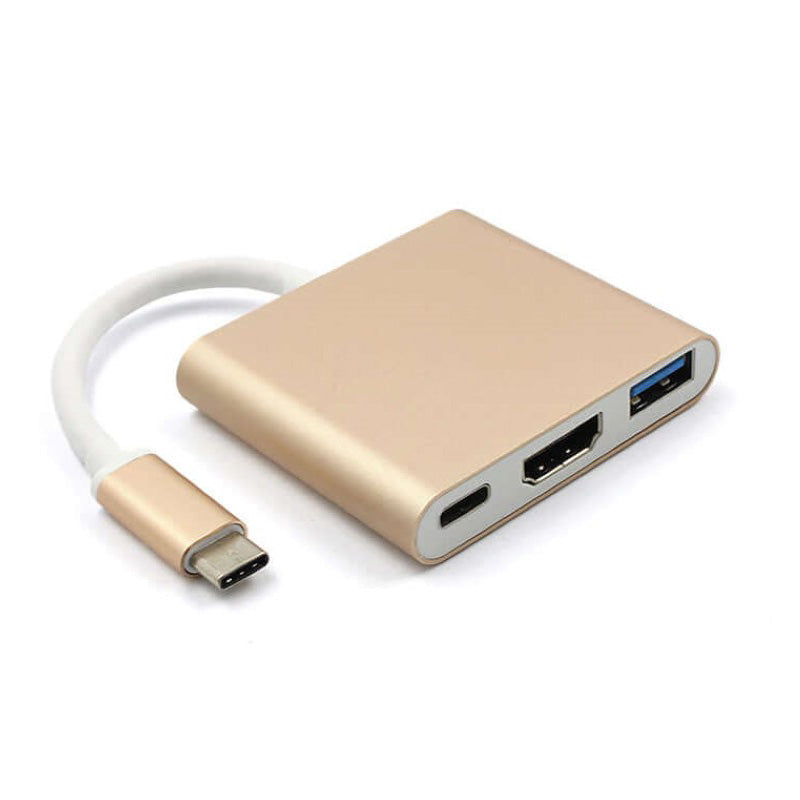 USB C To HDMI Adapter Type C USB 3.1 to USB-C 4K HDMI USB3.0 Adapter 3in1 Hub For Apple MacBook USB 3.1 Type C Adapter HUB USB C HUB