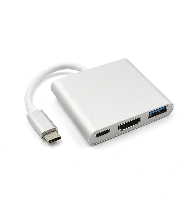 USB C To HDMI Adapter Type C USB 3.1 to USB-C 4K HDMI USB3.0 Adapter 3in1 Hub For Apple MacBook USB 3.1 Type C Adapter HUB USB C HUB
