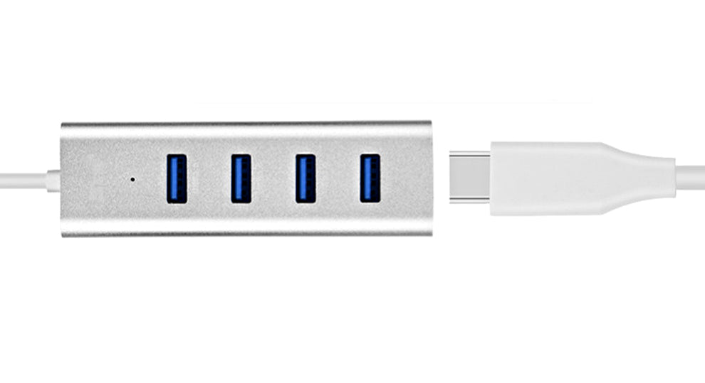 USB 3.0 Type C to 4-Port USB 3.0 Hub Splitter