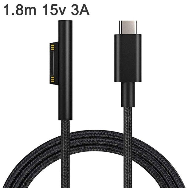 Braided Surface Connect to USB-C Charging Cable for Microsoft Surface Devices (1.8M)