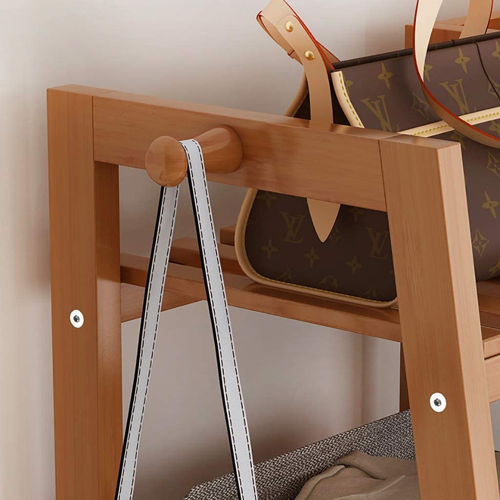 Freestanding Coat Clothing Garment Rack with Storage Shelf, 5-Tier Clothes Organizer Shelf with Shoe Rack for Household Retail