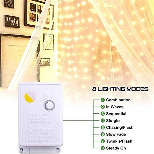 Curtain Lights – 600 LED Curtain Lights 6M x 3M for Indoor/Outdoor Use