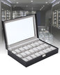 24 Slot Watch Box Organizer, Watch Display Case, Jewelry Display Case