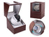 Automatic Quad Watch Winder Wood Display Box Motor Rotation Storage