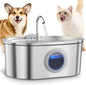 Stainless Steel Cat Water Fountain – 3.2L Water Dispenser with Dual Filter System