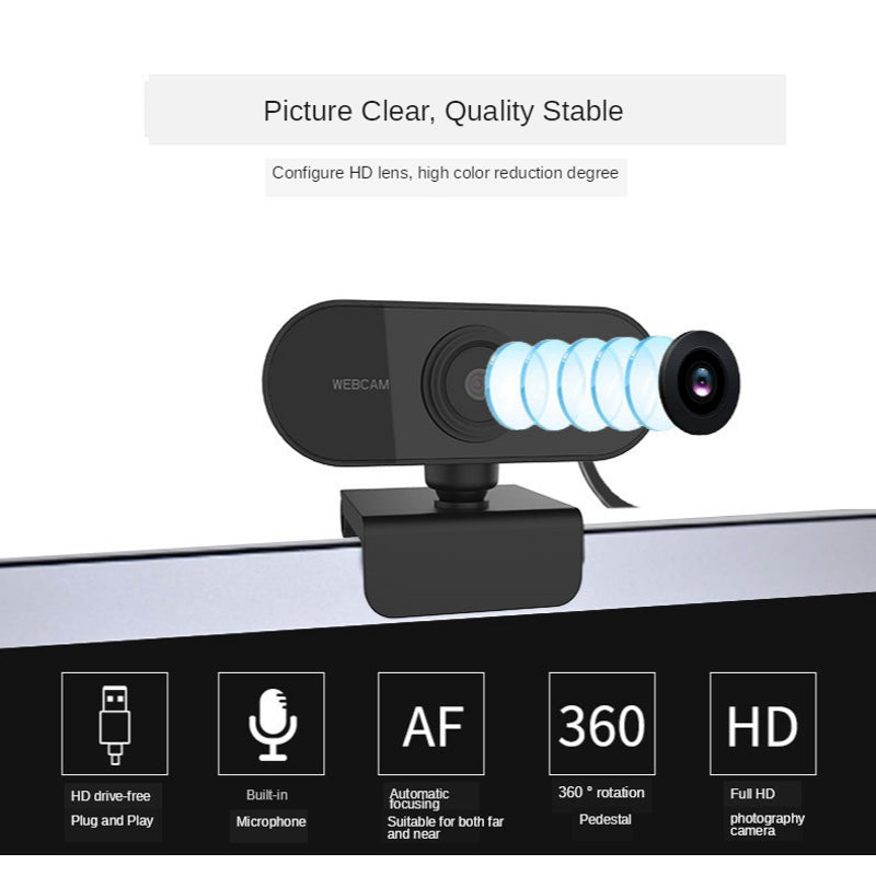 Webcam with Built-in Microphone HD 1080P Web cam