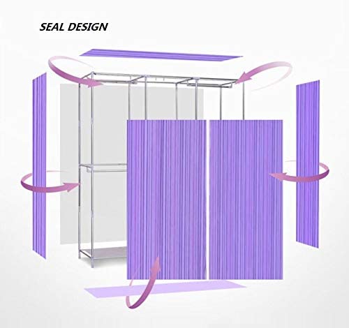 Portable Wardrobe Organizer – Large Fabric Closet Storage with Steel Frame and Dust Cover
