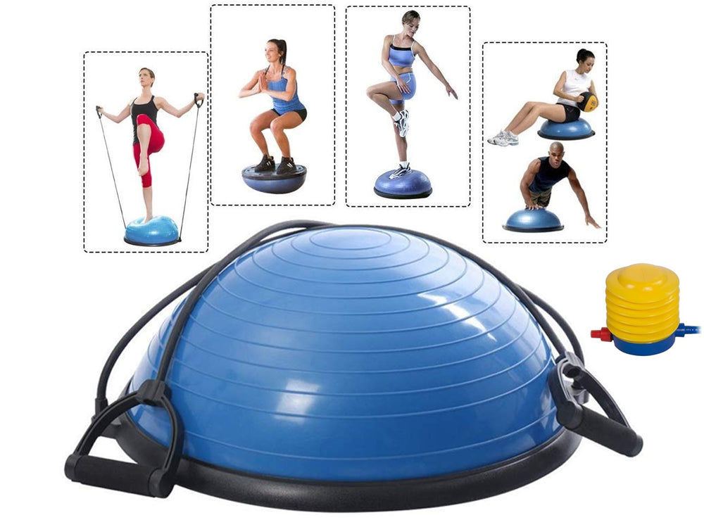 Balance Ball Yoga Home Fitness Trainer Exercise w Resistance Straps