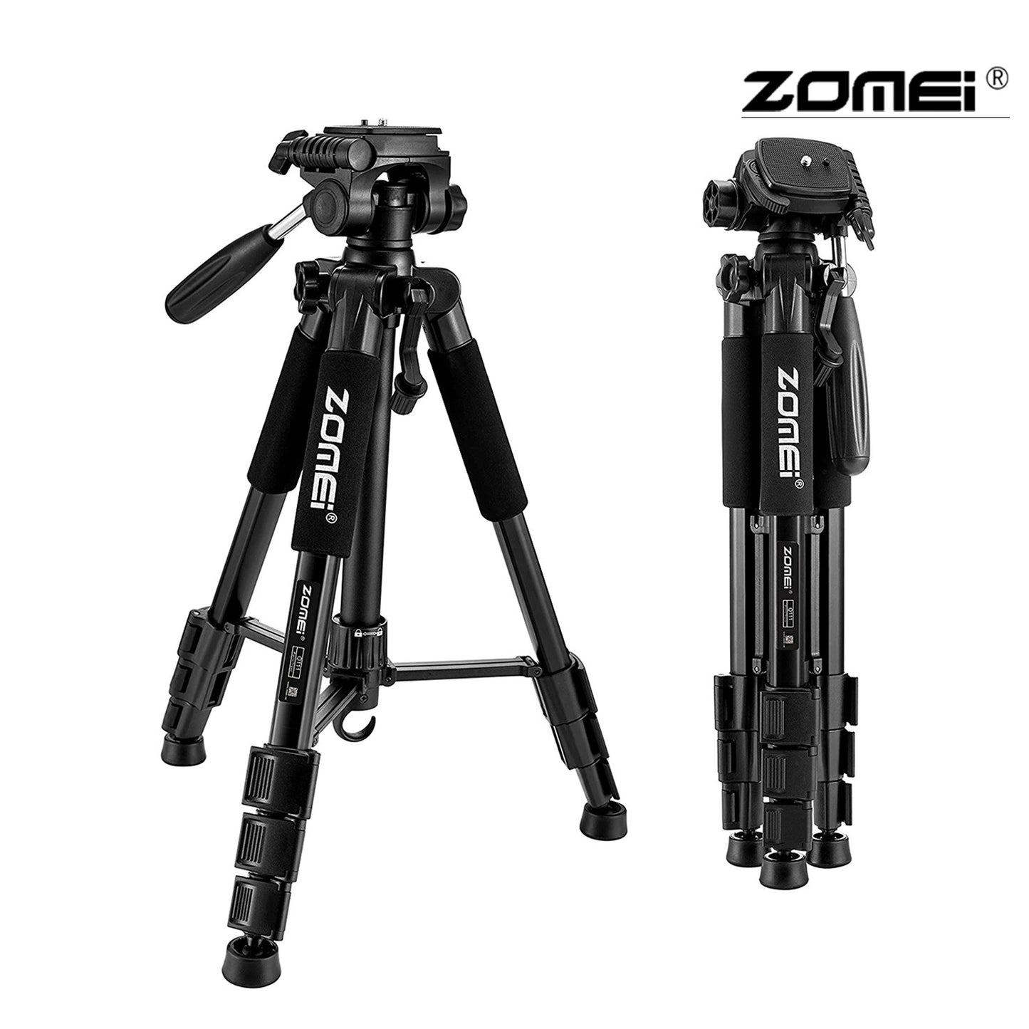 ZOMEI Q111 Tripod for DSLR Cameras – Lightweight Travel Tripod with Pan Head & 360° Rotation
